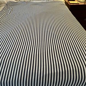 Pottery Barn Duvet Twin Navy & White Stripe